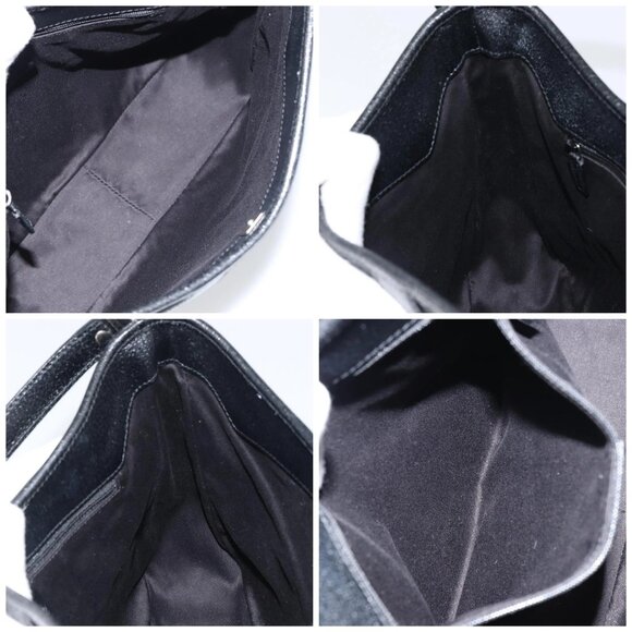 GUCCI GG Canvas Shoulder Bag Black Silver Auth - Picture 16 of 16